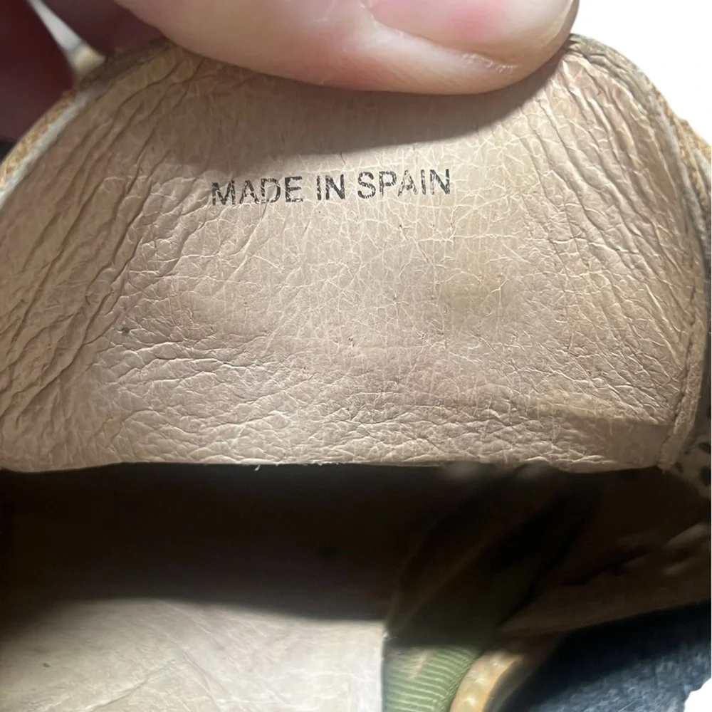 Finsbury Neiva brown leather lace up derby dress shoes Made in Spain